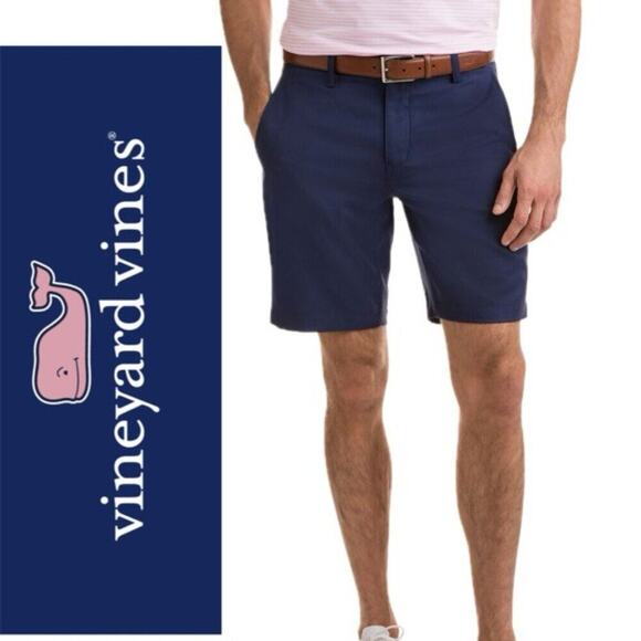 VINEYARD VINES LINKS SHORTS MEN SIZE 28 NAVY BLUE - Picture 1 of 12